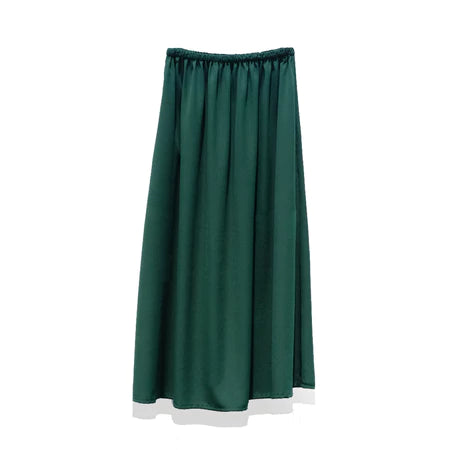 Green skirt with white hem by Rashawl on a white background