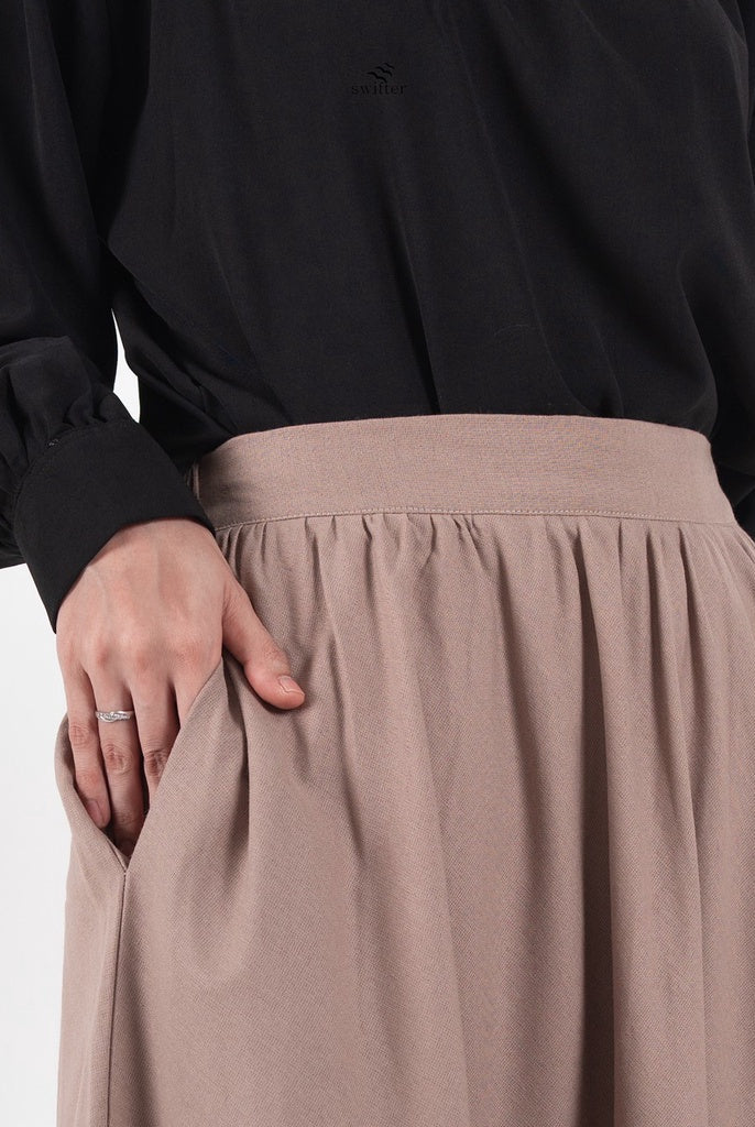 Alesha Linen Skirt Ash Brown - Swifter