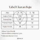 Size chart for Camella Tunic with measurements in centimeters, brand 'vlowy' visible

Tabel ukuran untuk Camella Tunic dengan ukuran dalam sentimeter, merek ‘vlowy’ terlihat