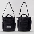 Reversible mini tote bag in black from Muhajir Project on a white background