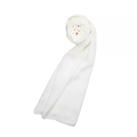 Broken white pashmina hijab by Tantri Namirah Official