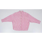 Red and white checkered oversized shirt by Yestoday on a white background