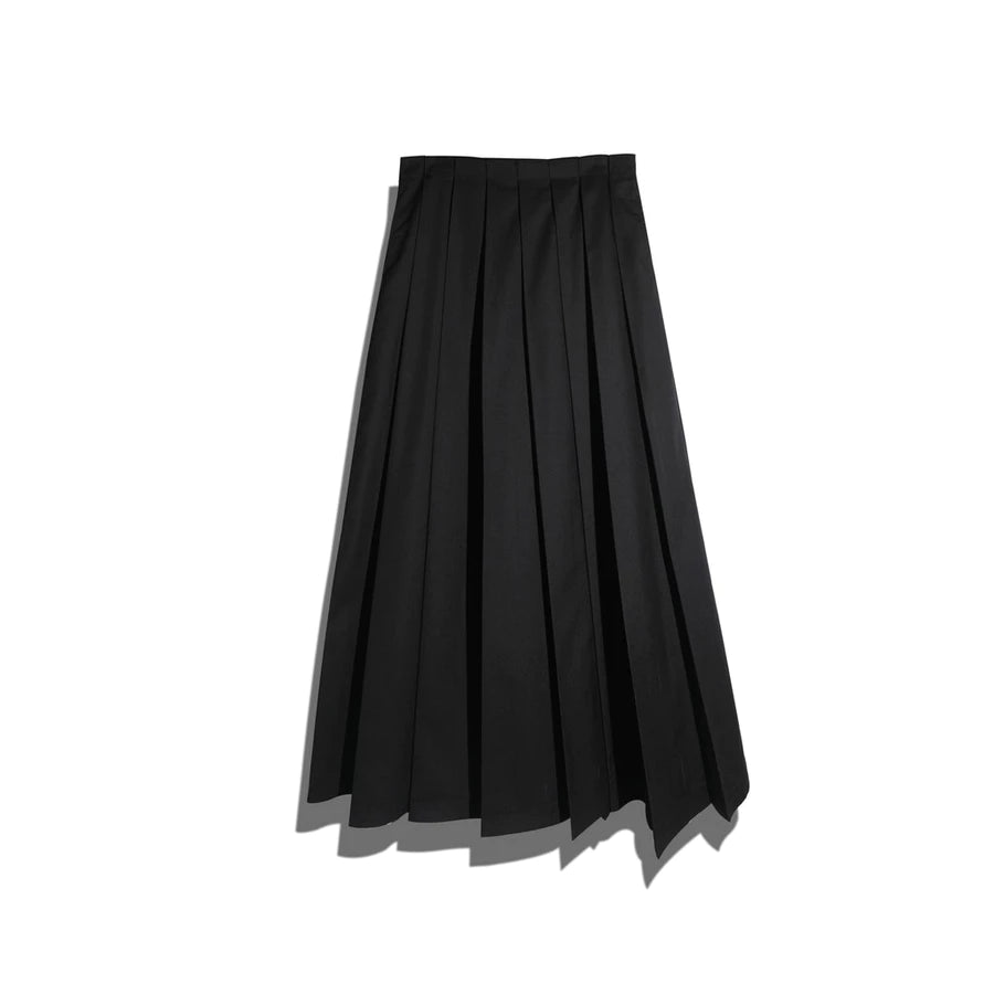 Black pleated skirt by Rashawl on a white background