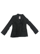 Black pinstripe Maima blazer on a white background
